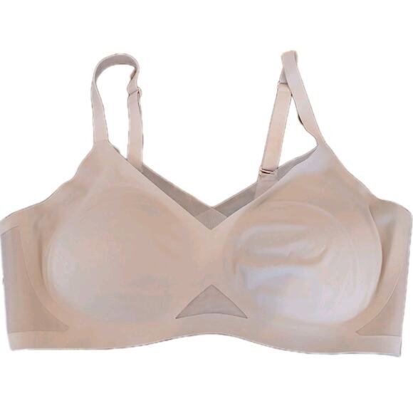 HONEYLOVE Size M 36 B/C Beige T-Shirt Wireless Bra Removable Pads - Picture 1 of 7